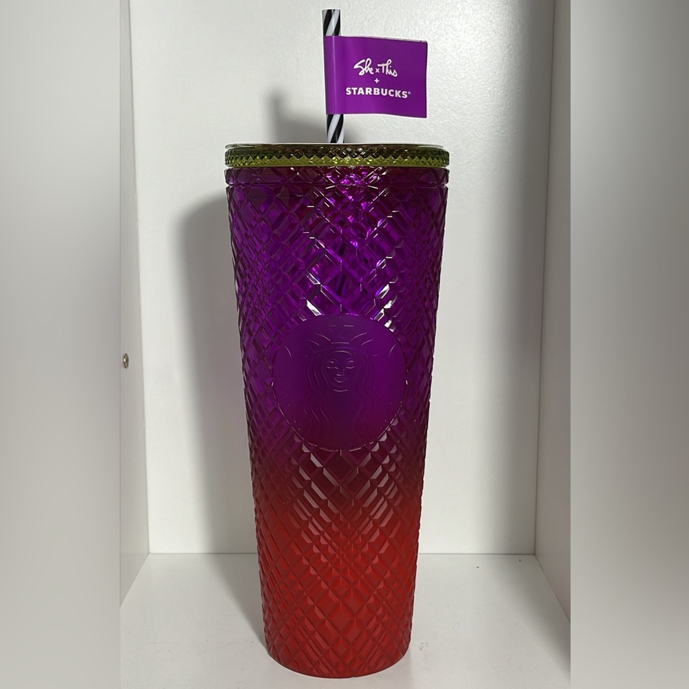 Starbucks 2024 “She x This” 24 oz. Ombré Studded Tumbler Shae Anthony Collab.
